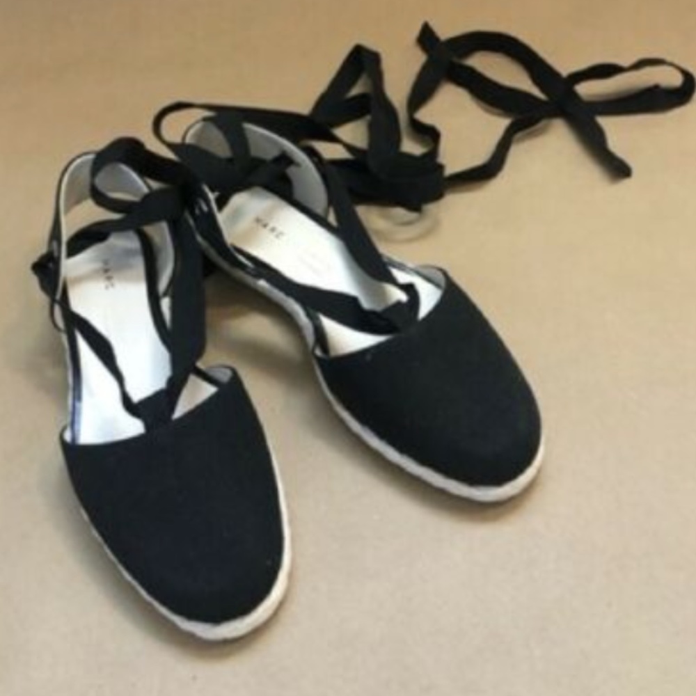 NEW flat black Marc Jacobs shoes sandals Espadrilles size 6.5